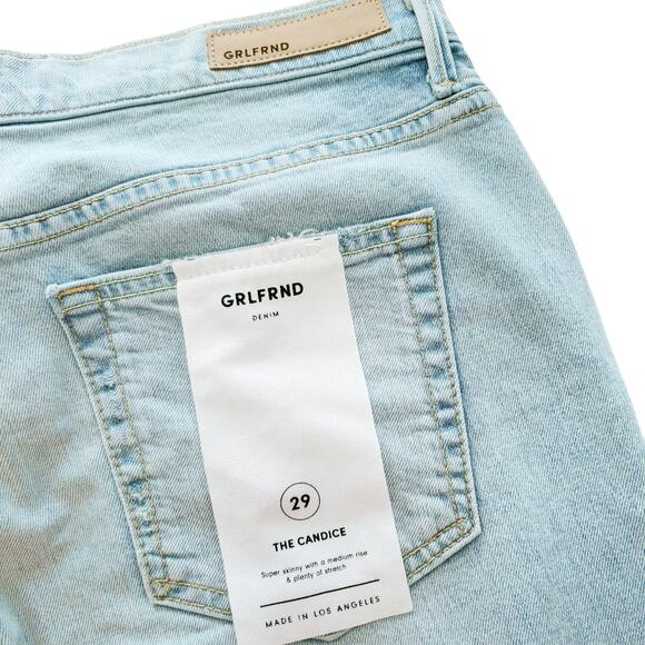 GRLFRND The Candice distressed super skinny mid rise jeans in Hey Jude Sz 29 NEW - Picture 8 of 10